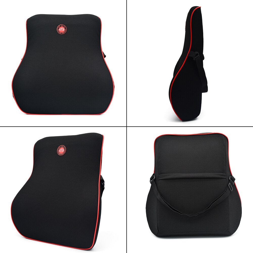DOKIA – oreiller de voiture, coussin de cou, appui-tête, taille, dos, Support lombaire, avec sangle réglable, pour chaise de voiture et de bureau