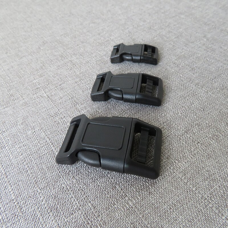 20 stuks/pak plastic zijsluiting voor tas, hondenhalsband, paracord armband, tas, rugzakband, band, 15mm 20mm 25mm accessoire
