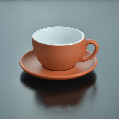 Nordic Beknopte Stijl Italië Tasse Espresso Cup Schotel Sets Thee Nespresso Latte Koffie Cup Tazas Copos Bardak Vasos De Plastico: Oranje