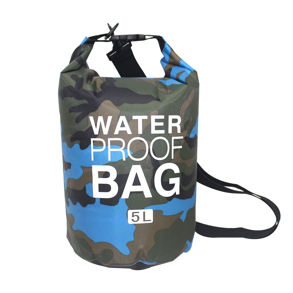 Foldable PVC Waterproof Dry Bag 2L 5L 10L 20L 30L Camo Outdoor Diving Man Women Beach Swimming Bag Rafting River Ocean backpack: 5L  no.20