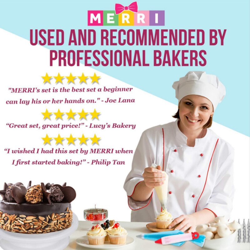 164Pcs Baking Pastry Tools Cake Decoration Tools Set Cake Turntables Spatula Pastry Cutters Nozzle Divider Decorating Tip Sets