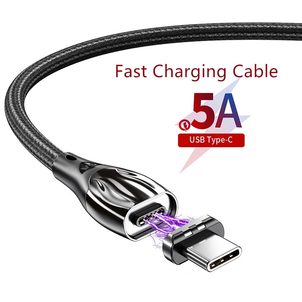1m 1.5m magnetyczny kabel USB szybkie ładowanie dla kabla typu C magnetyczna ładowarka Hua wei nylonowy kabel tkany