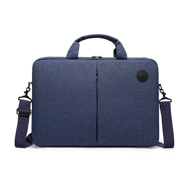 Mannen Aktetas 15.6 Inch Canvas Computer Tas Handtas Voor Mannen Vrouwen Aktetas Schoudertas Office Tassen Voor Mannen Maletin Mujer: Blue
