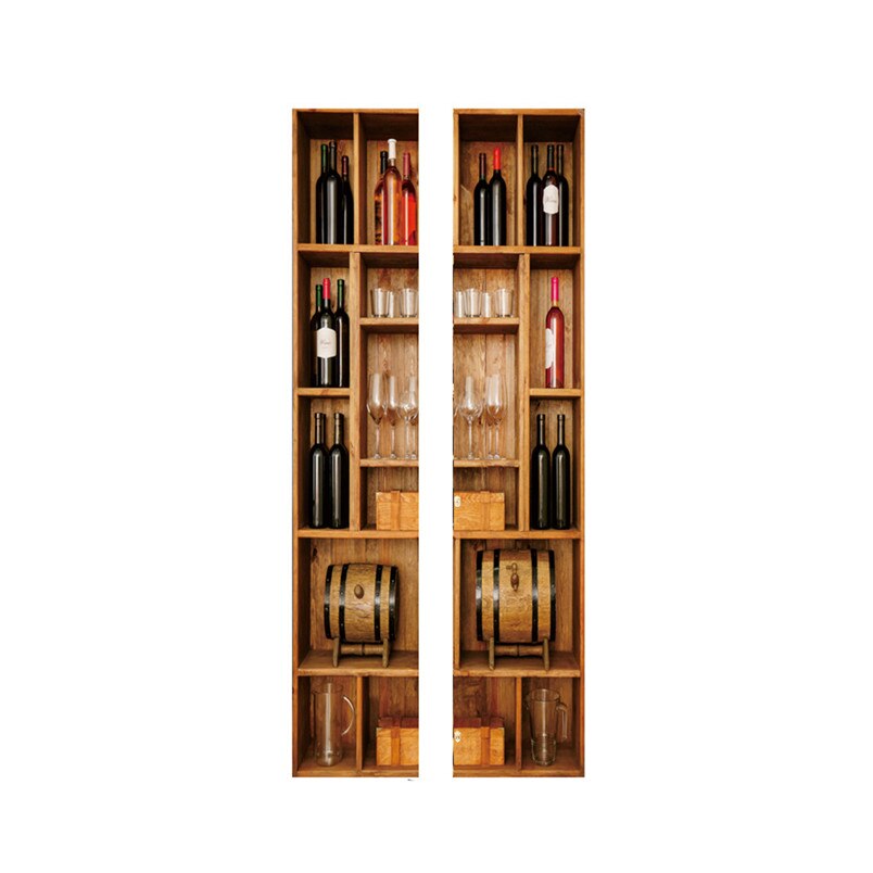 Book Shelf PVC Door Sticker Removable Room Door Wallpaper for Living Room Home Decoration 20F04