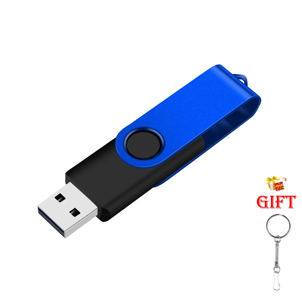 Unidad Flash USB 2,0 de 128GB, unidad de bolígrafo de 64GB, memoria colgante de 16GB, disco de 32GB en llave, memoria USB de 4GB, memoria Flash, de capacidad Real: Azul / 32 GB