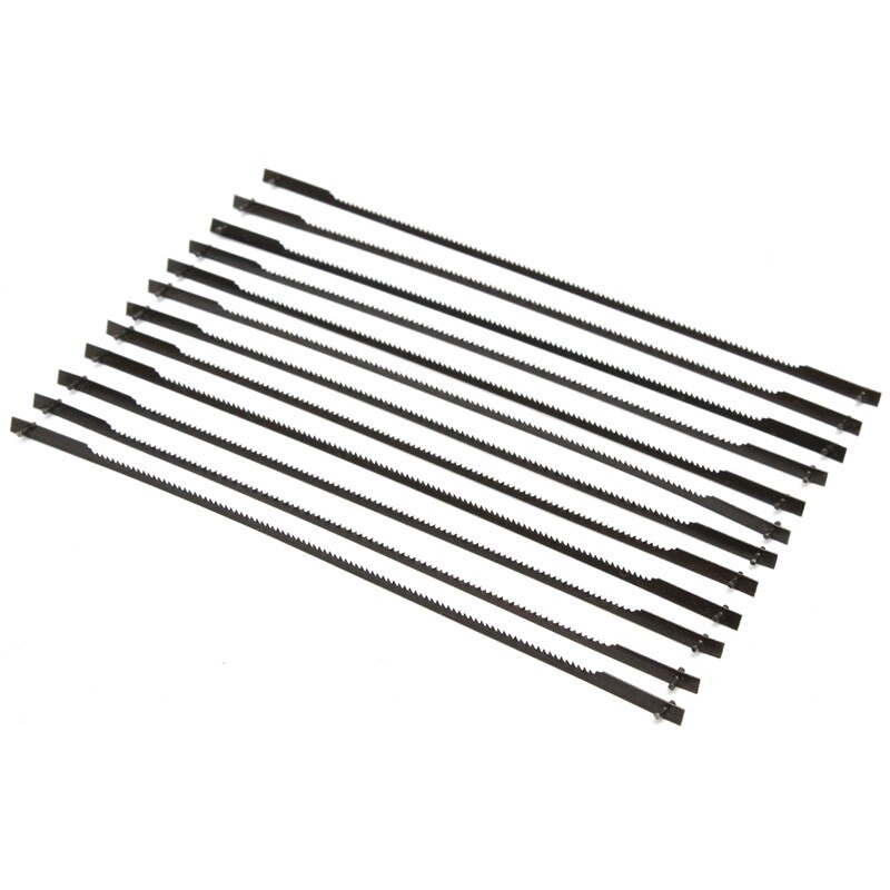 12Pcs/set Teeth Scroll Saw Blade 127mm for Cutting Wood Woodworking Power Tool Accessories Black