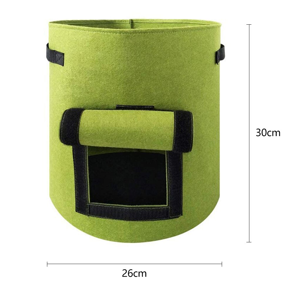 Vilt Plant Groeien Zakken Geweven Stof Tuin Aardappel Pot Greenhouse Groenteteelt Zakken Hydraterende Verticale Gereedschap Tuin Gereedschap: ArmyGreen 5 gallons