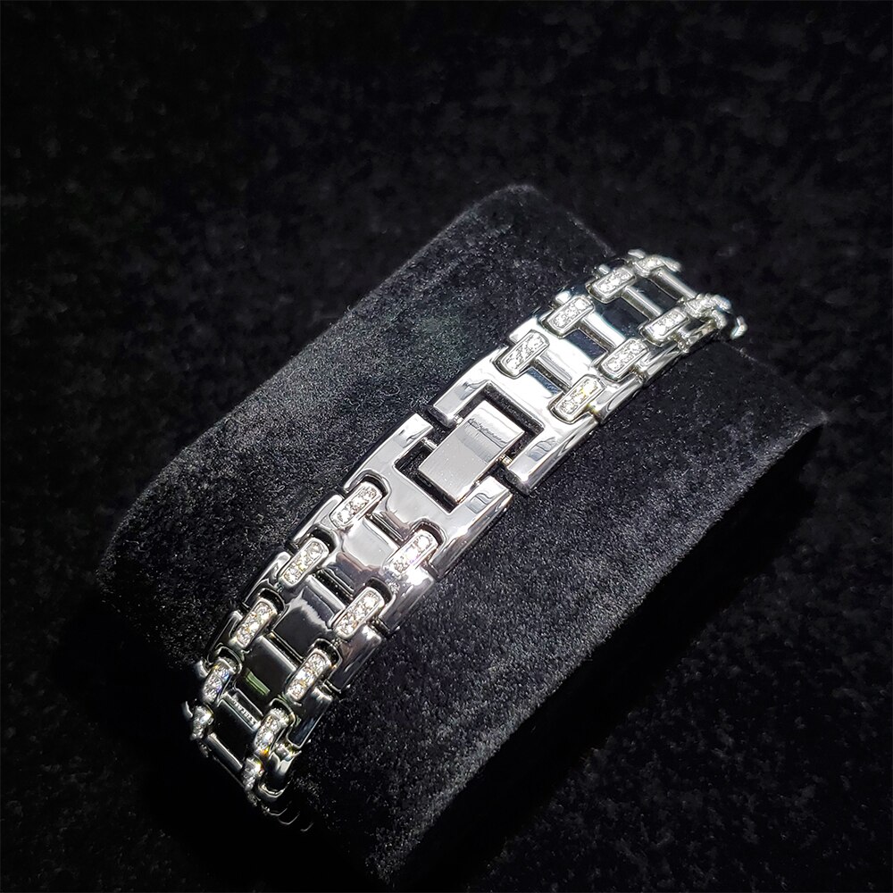 Missfox Platina Horloge Voor Gentlewoman Sieraden Band Volledige Diamond Bezel Horloge Lady Dress Waterdichte Quartz Horloges Vrouwen