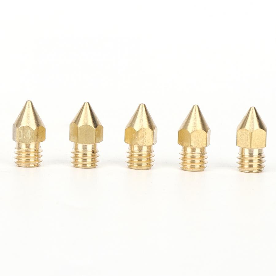 50 stuks/set  mk8 puntige messing spuitmonden met belettering 3d printeraccessoires 13 x 6mm