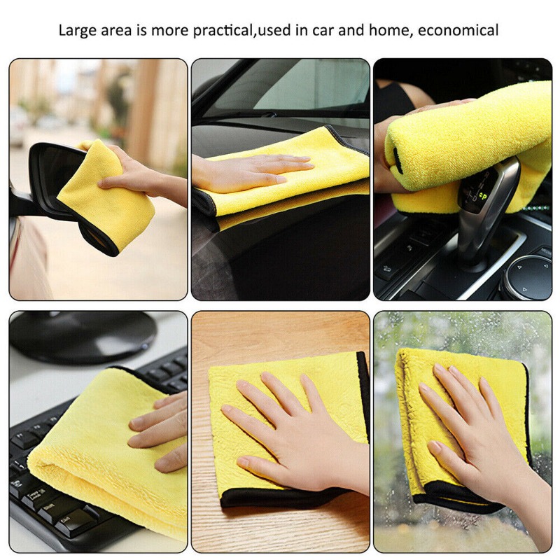 Toalla de limpieza de microfibra, paños de limpieza para coche, detalles profesionales, toalla de microfibra para secado de coche, accesorios para toallas de lavado, 10/1 Uds.