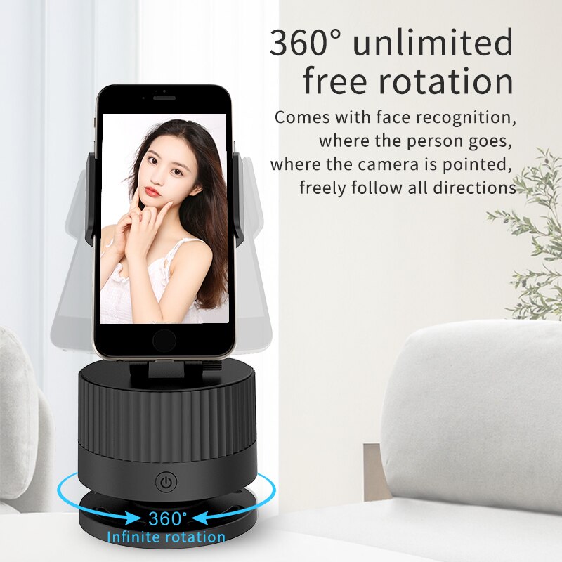 Selfie-stick-gimbal-stabilisator für smartphones, 360 °-drehung, tracking, smart-kamera-handyhalterung, stativ-selfie-halterung