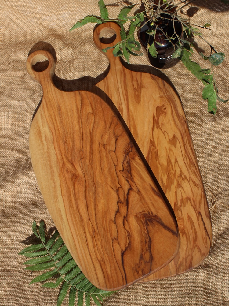olivewood wooden chopping block bread sushi pizza boards medium size #901 Natural Oil Finished