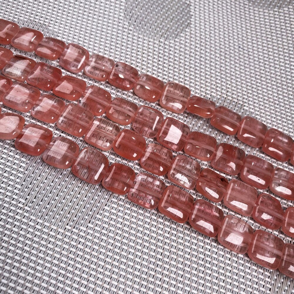 Natural Stone Square shape Loose Beads Crystal Semifinished String Bead for Jewelry Making DIY Bracelet Necklace Accessories: 6