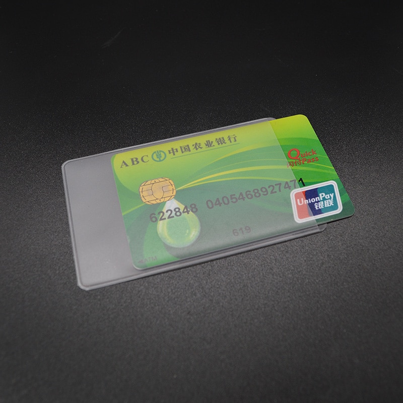 Vandtæt gennemsigtigt pvc kortdæksel silikone plastik kortholder etui til at beskytte kreditkort porte carte bank id kort ærme