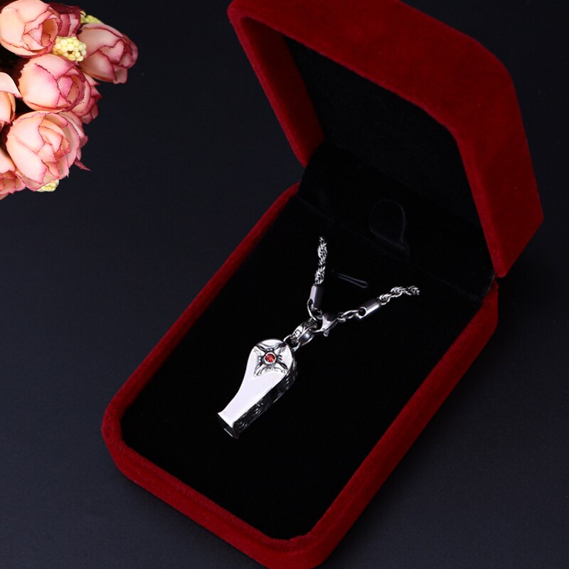 Sifflet collier, argent pur, pour sauveteur, urgence, survie, nouveauté 925