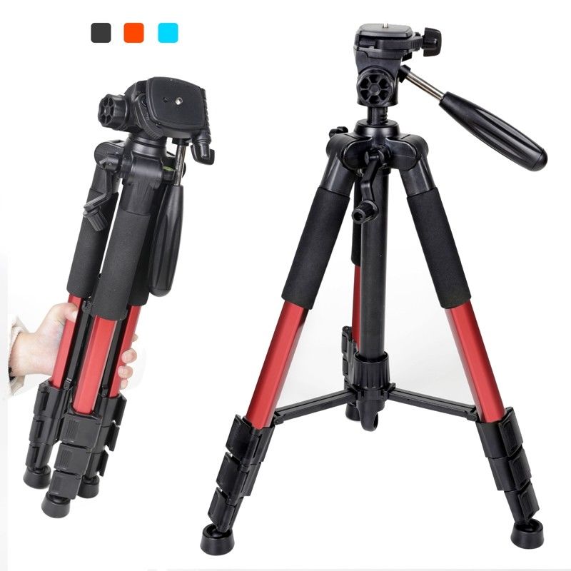 ZOMEI Q111 Professionelle Tragbare Reise Aluminium Kamera Stativ und Pfanne Kopf für SLR DSLR Digital Kamera Drei Farbe: Q111 rot