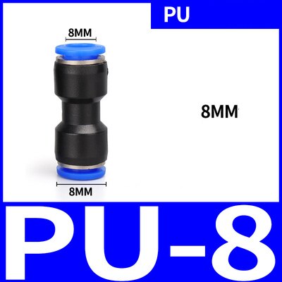 PU PG pneumatic connector air water hose variable diameter straight air quick connector plastic connector 4 6 8 10 12 14 16mm: PU-8