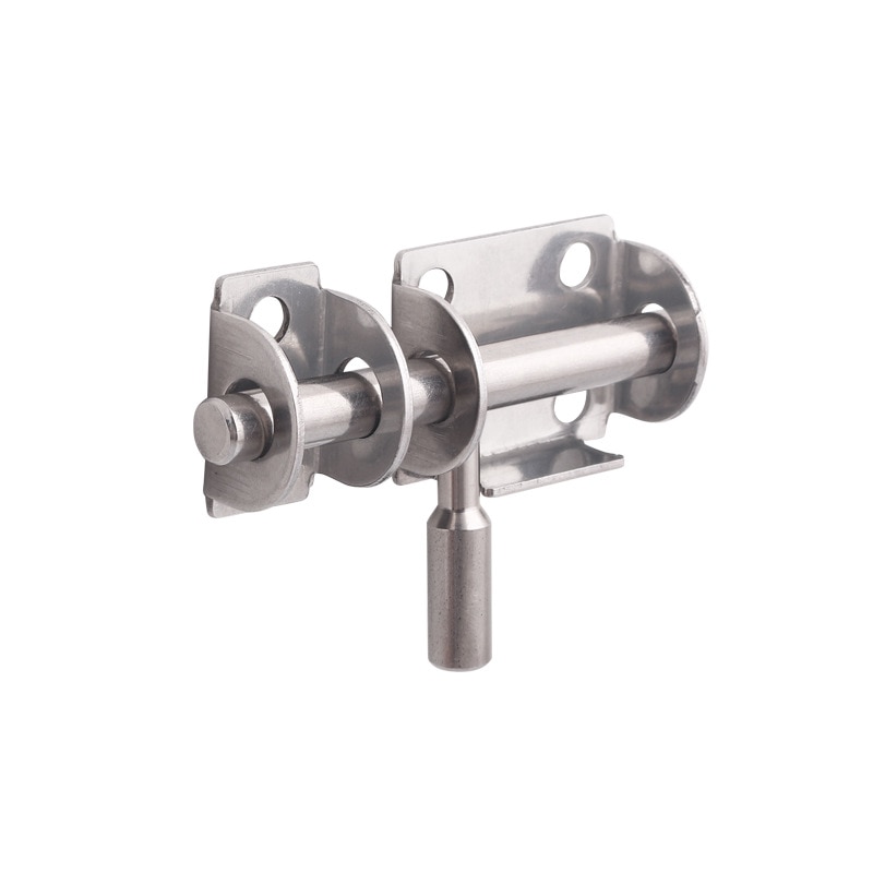 Stainless steel door latch and windows latches toilet door bolt double sliding lock spring latch hardware accessories