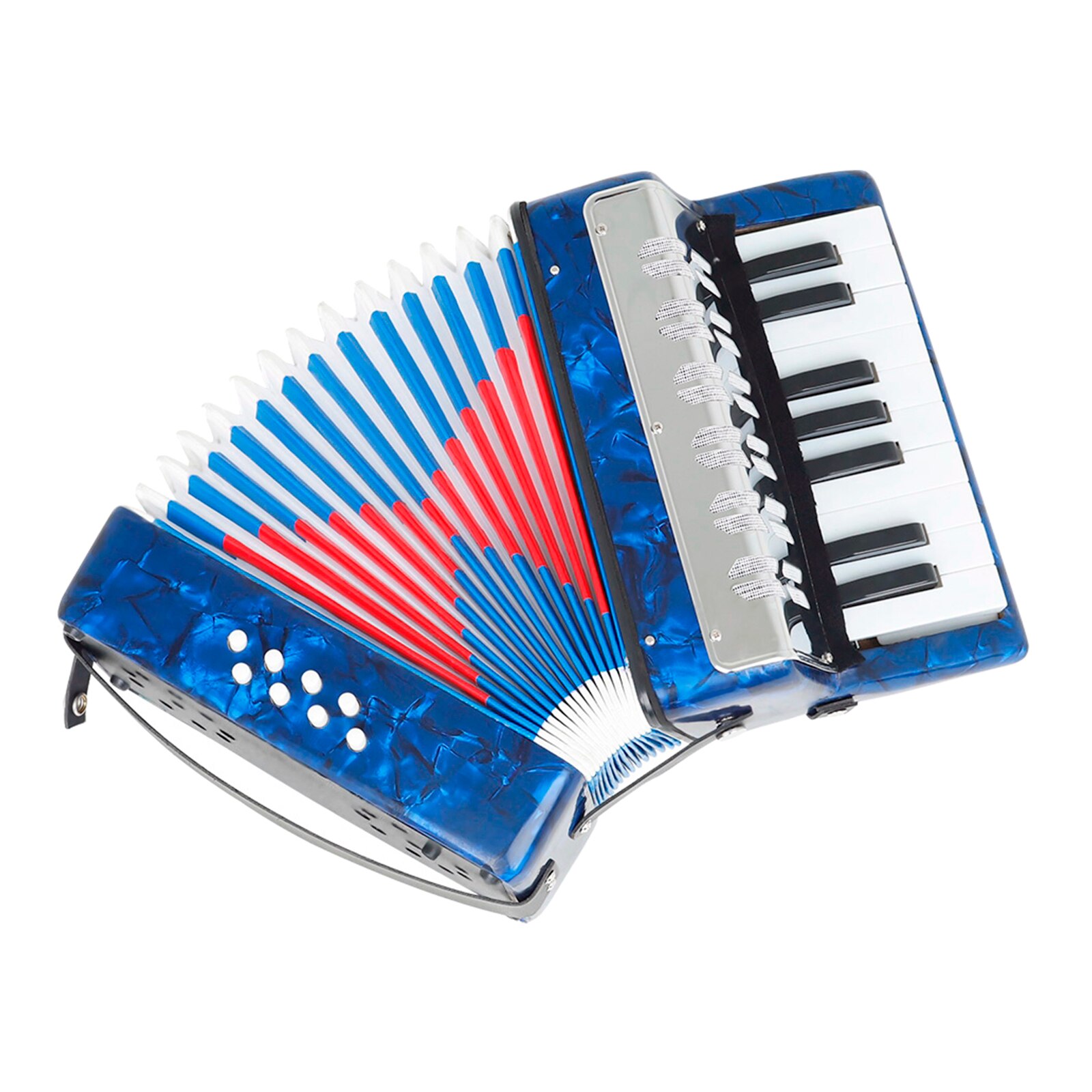 Mini acordeón portátil para principiantes, instrumento Musical educativo de 17 teclas y 8 bajos, de Navidad y Año