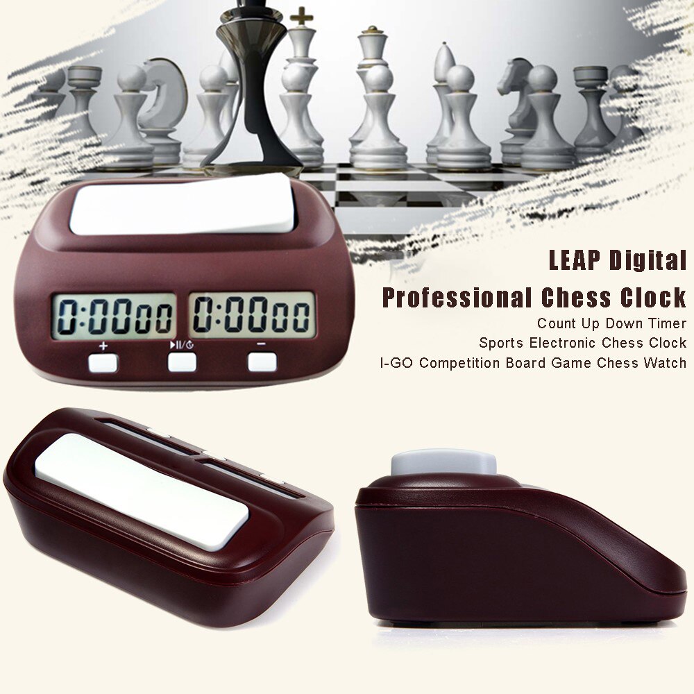 LEAP Digital Chess Clock Count Up Down Timer Sports Electronic Chess Clock I-GO Competition Board Game Chess Watch