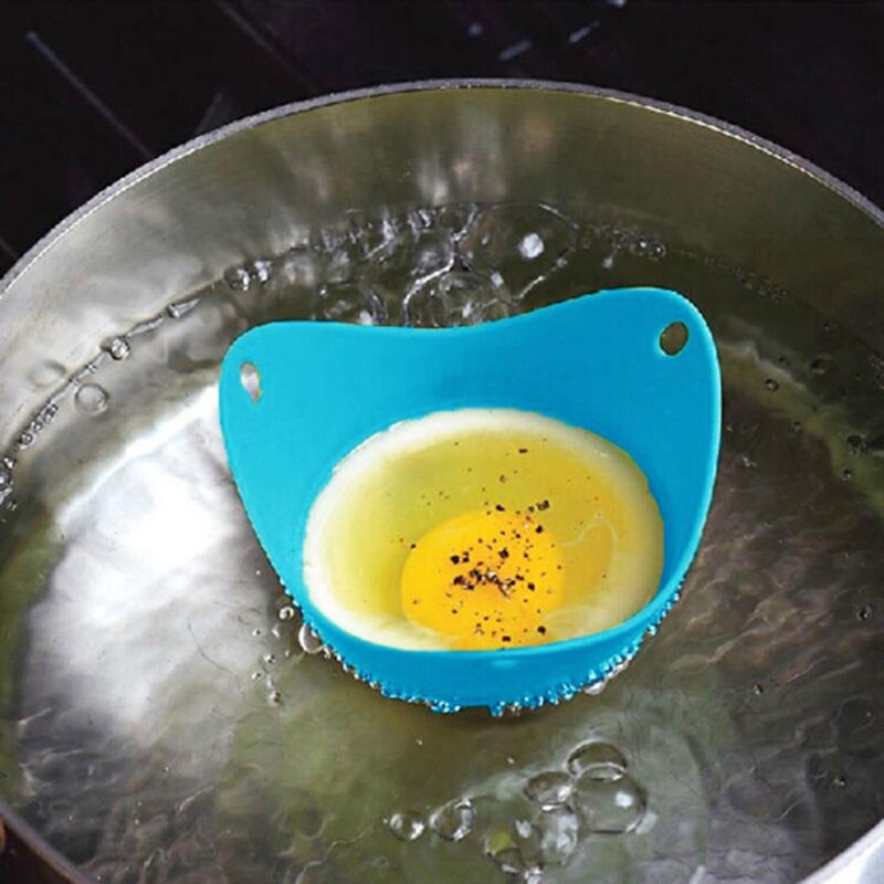 Silikon egg poacher kokk poach pods kjøkken kokekar verktøy posjert bakekopp (tilfeldig farge)