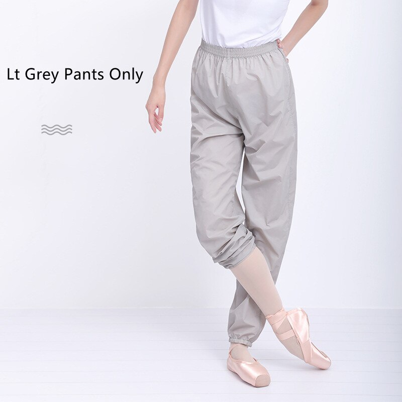 Women Loose Ballet Dance Pants Soft Sauna Sweating Trousers Warm Up Dancer Training Clothes Cheaper One: Lt Grey Pants / S