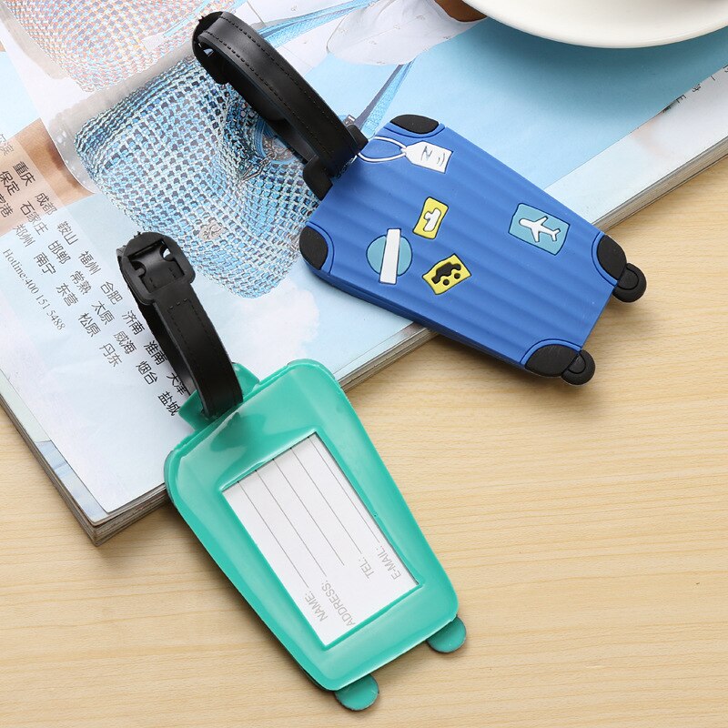 10 Stuks Instapkaart Koffer Cartoon Bagage Tags Id Identifier Label Tag Adres Holder Reizen Accessoires