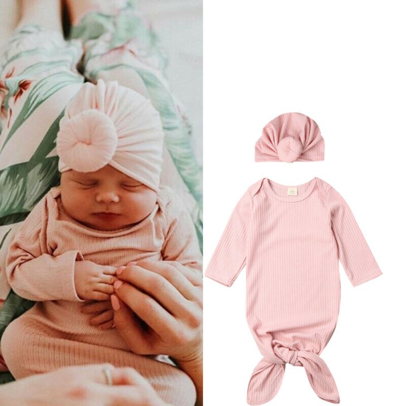 Nova 2pc Menino Meninas Algodão Swaddle Cobertor Do Bebê Dormindo Swaddle Musselina Envoltório Hat Set