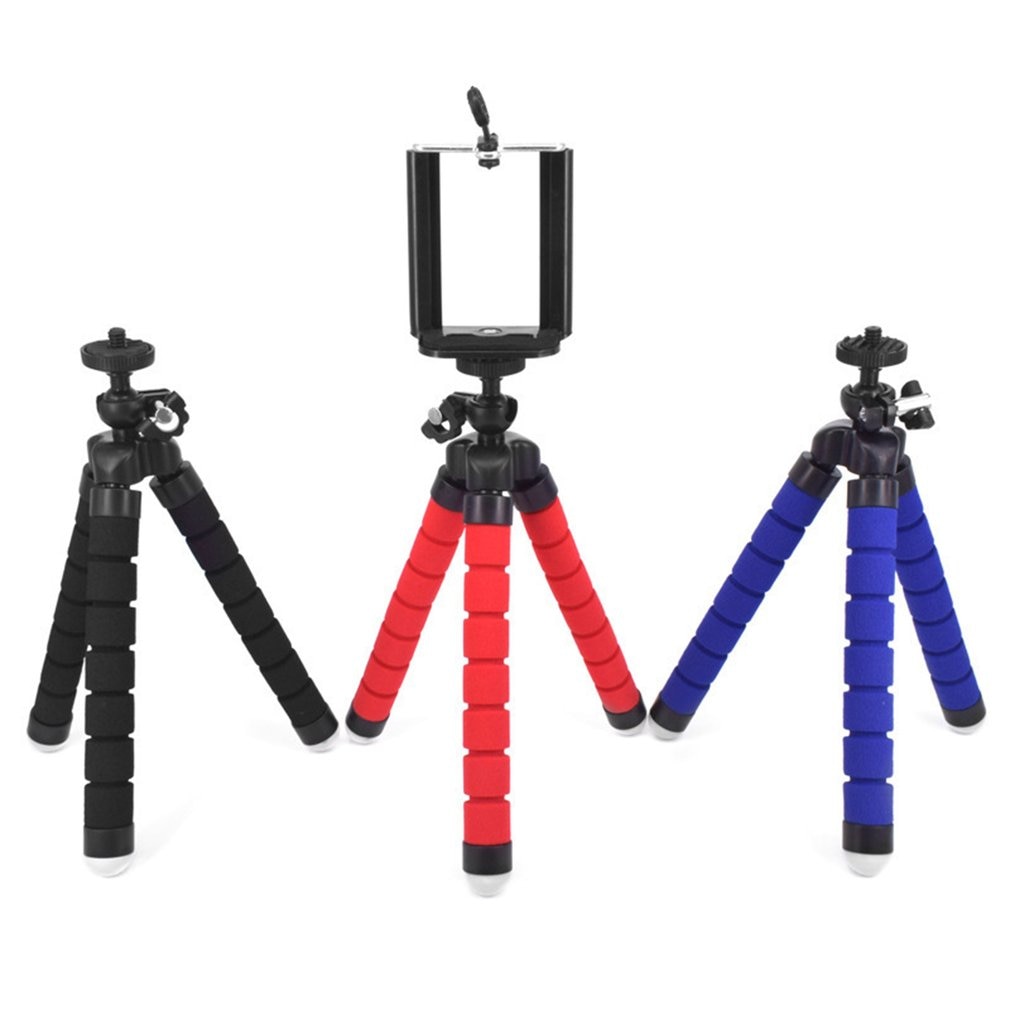 Flexible Schwamm Octopus Mini Stativ Mit Wireless Remote Shutter Für iPhone mini Kamera Stativ Telefon Halter clip stehen