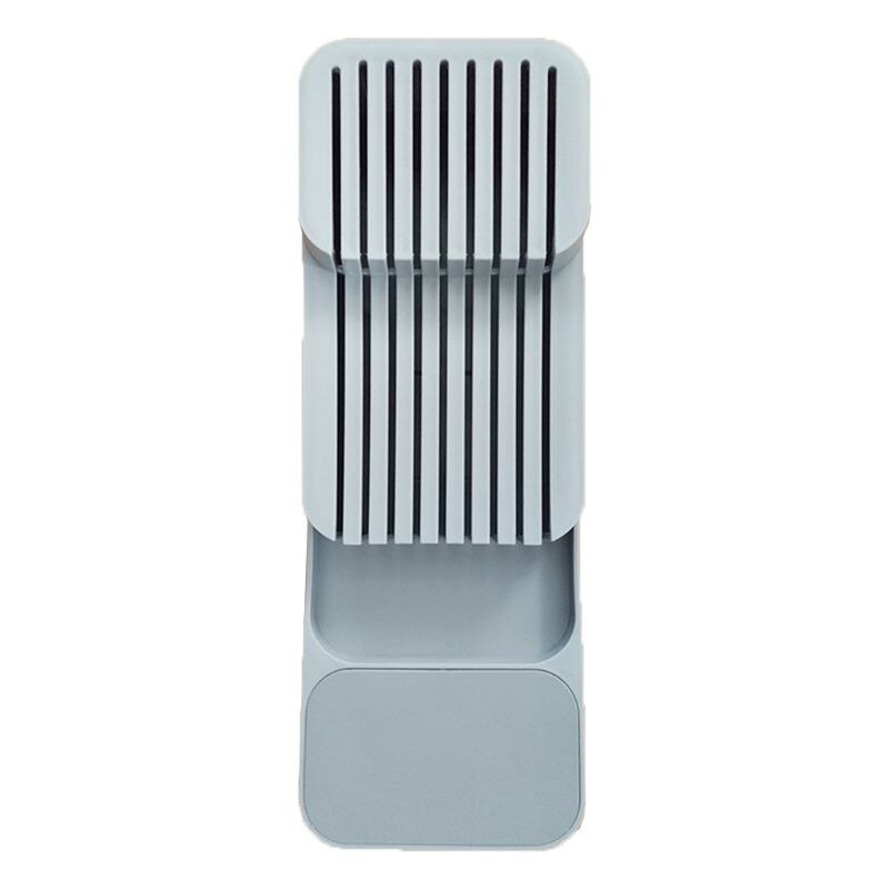 Skuff butikk kniv organiseringsbrett plast knivholder oppbevaringsskap verktøy: Grå