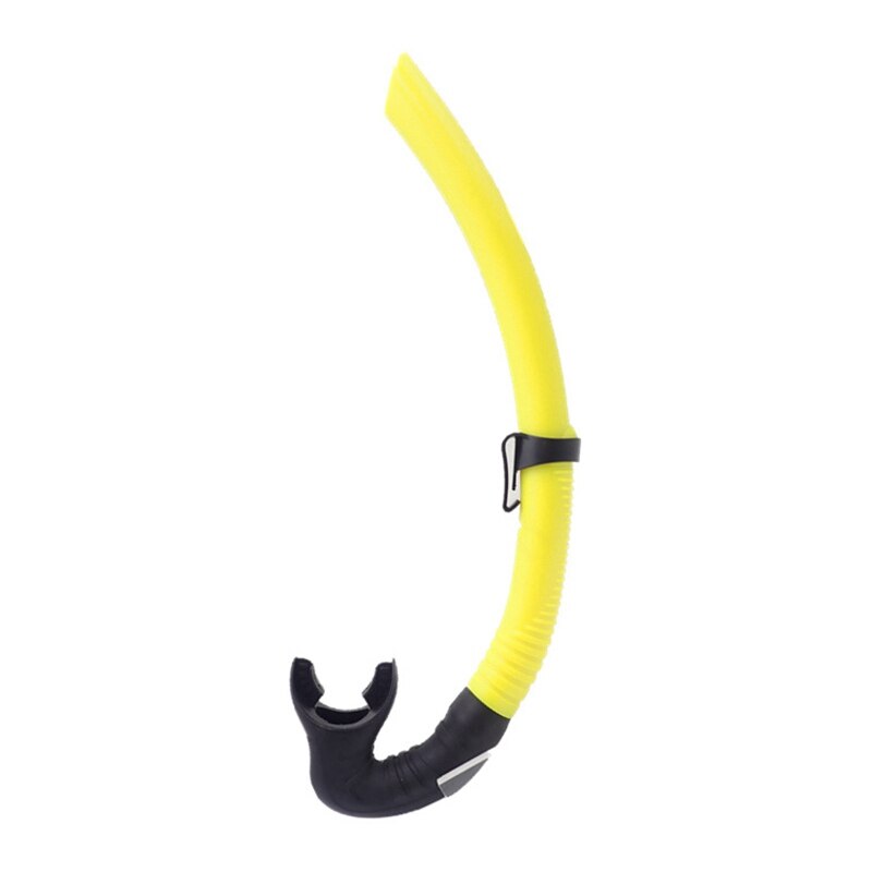Breathing Tube Full Wet Flexible Silicone Mouthpiece Diving Snorkeling Gear: Yellow