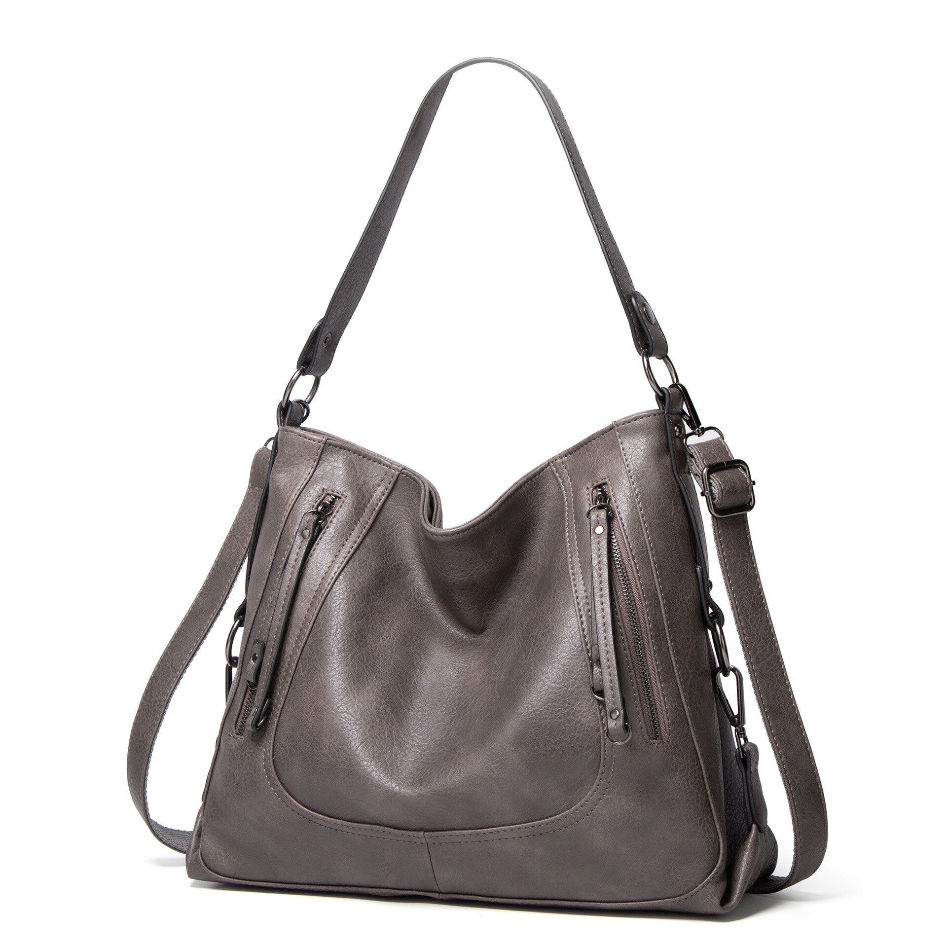 Vrouwelijke Zak Mode Grote Capaciteit Tote Bag Casual Lady Handtas Enkele Schouder Tas: Gray