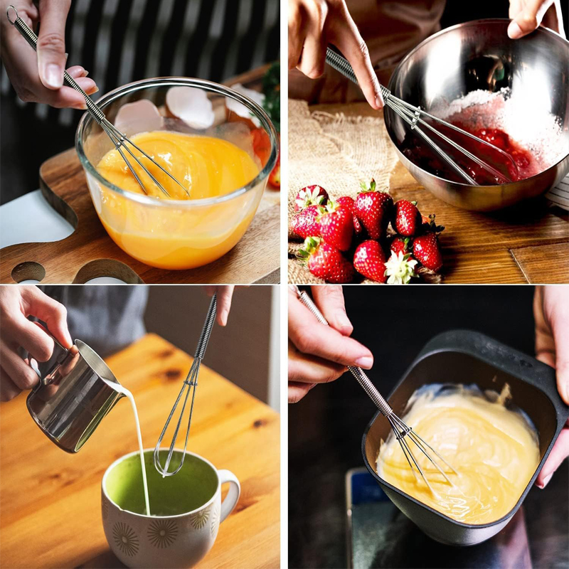 Roestvrijstalen garde Handmatige eiergarde Anti-aanbakdraad Eiklopper Mini gardes Ballondraden DIY Keuken Mini garde Keukengadgets