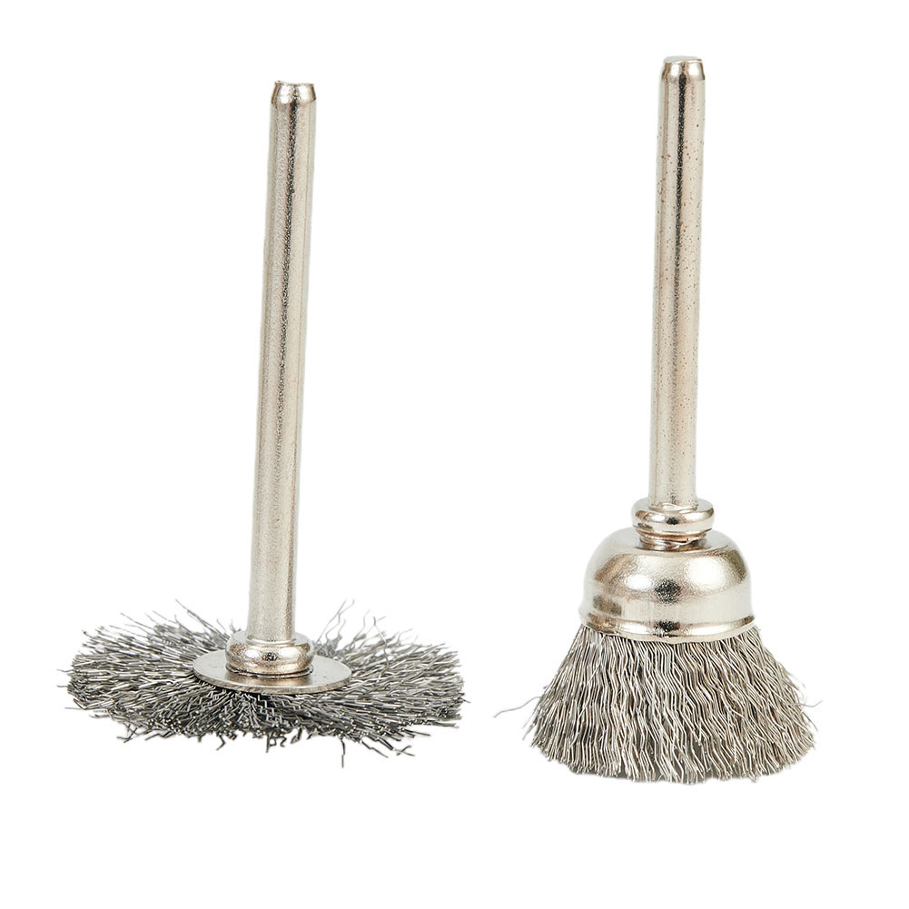 Brosse métallique en acier pour Dremel, outil lointain, peinture, élimination de la rouille, polissage, meule, livres de polissage en métal, 9 pièces/ensemble