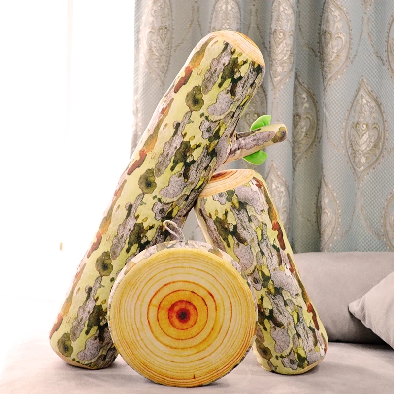 Creatieve Stump Kussen Kussen Ronde Kussen, Grote Leuke Boom Lange kussen Cilindrische Removabl & wasbare Voor Mannen Vrouwen