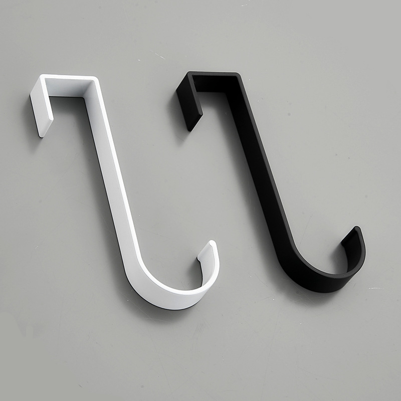 Crochet multifonctionnel en aluminium, espace de radiateur, porte d'armoire, crochet arrière, serviette de salle de bain, petit crochet, accessoires pour la maison, 1/2 pièces