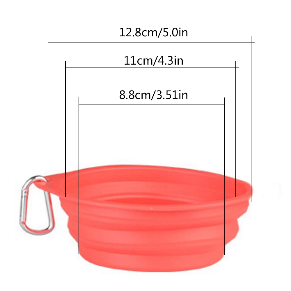 Pet Bowl Folding Silicone Travel Dog Bowls Outfit Feeder Walking Portable Water Bowl For Small Medium Dogs Cat Bowls Accessories