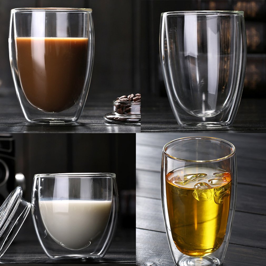 Hittebestendige Dubbele Wand Geïsoleerd Glas Espresso Mokken Latte Koffie Bril/Whisky/Kopje Koffie/Thee Mok