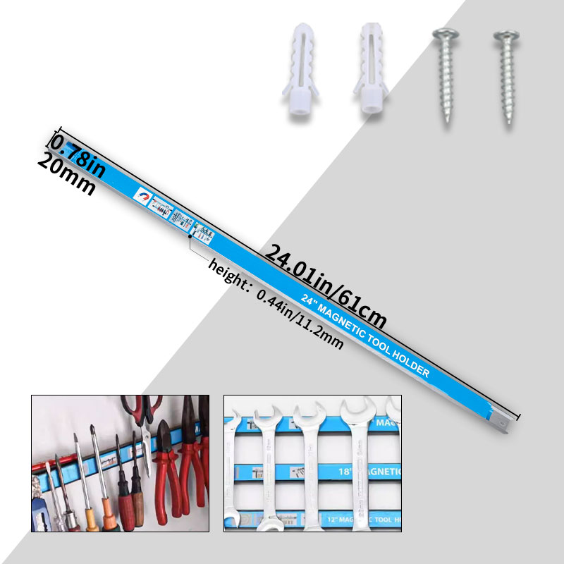 Sterk magnetisch gereedschapsrek hardware keukengerei en ijzeren producten opslag magnetisch krachtrek magnetische magneet magneetstrip: Blauw