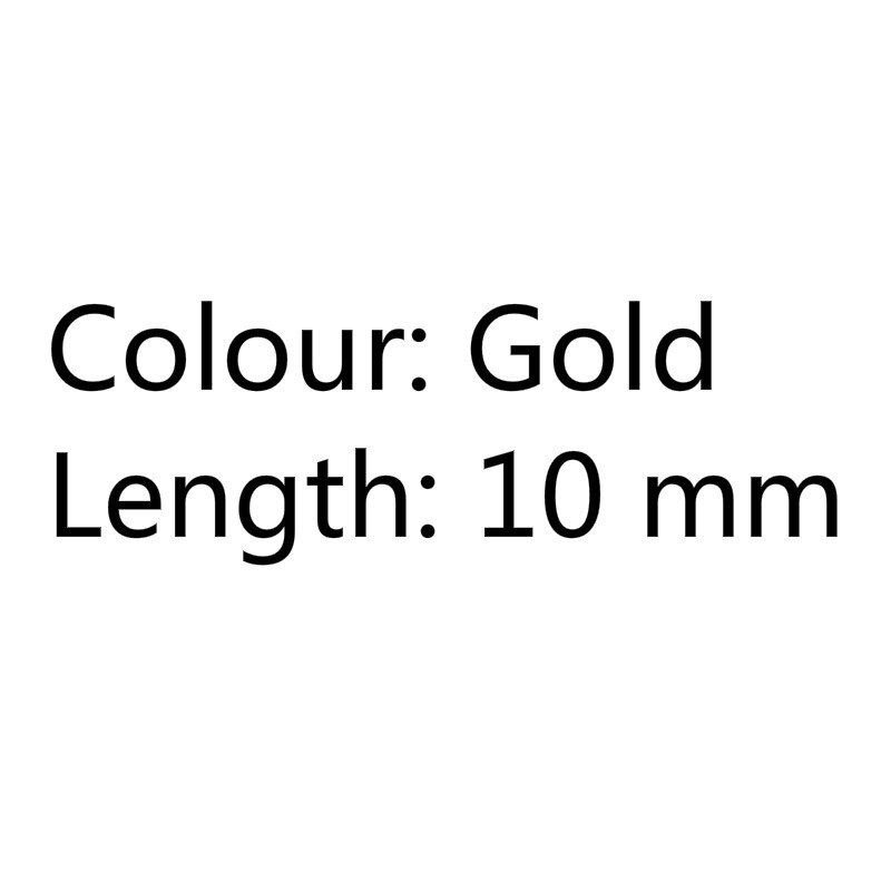 10 unids/set tornillo plano remache cabeza Hardware acero al carbono para equipaje cuero artesanía o cuaderno tornillo remache hebilla: gold-10mm