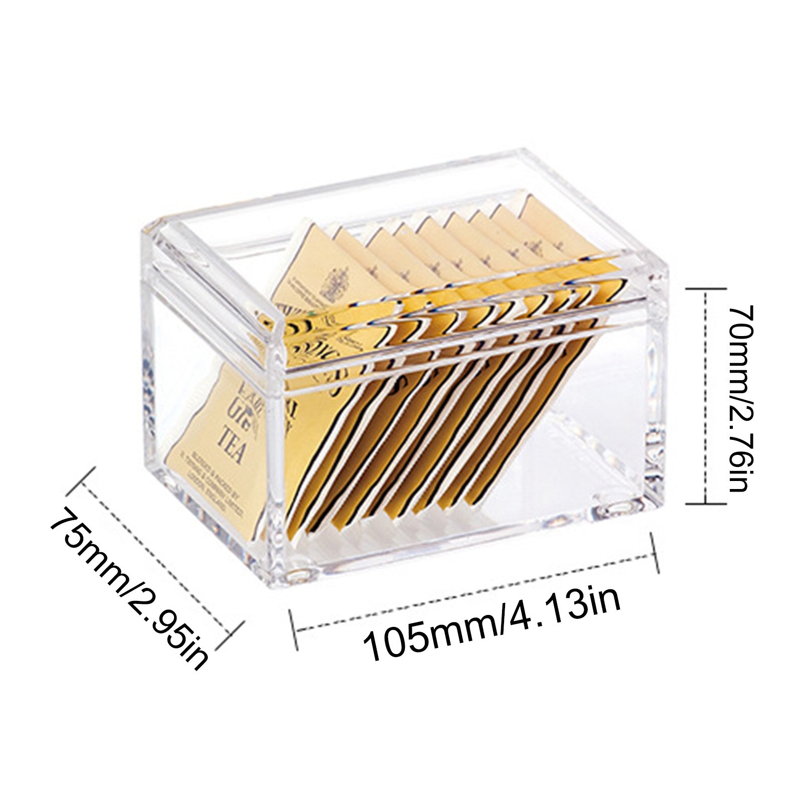 Acrylic Tea Bags Holder Coffee Sugar Storage Boxes For Home