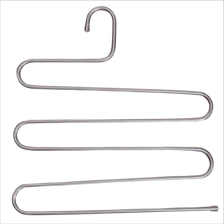 5 strati di Forma S Vestiti Multifunzionali Appendiabiti Pantaloni di Stoccaggio Panno Grucce Cremagliera di Immagazzinaggio Multistrato Panno Gancio 1 PC: Default Title