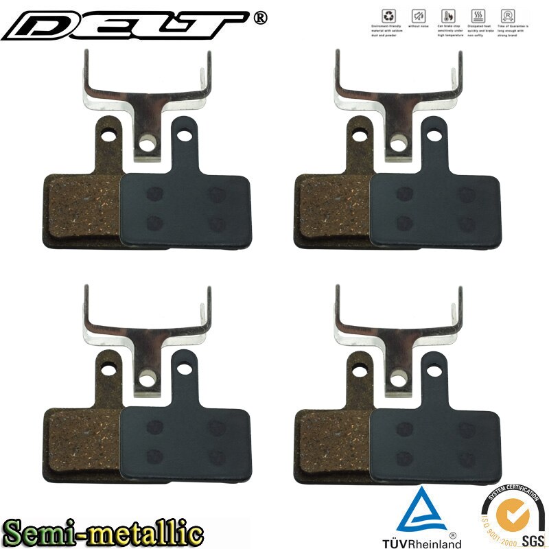 4 par e-cykel cykel skive bremseklodser til shimano  m355 m375 m395 m415 m445 m446 m447 m475 m495 m525 semi-metallisk tilbehør: Default Title