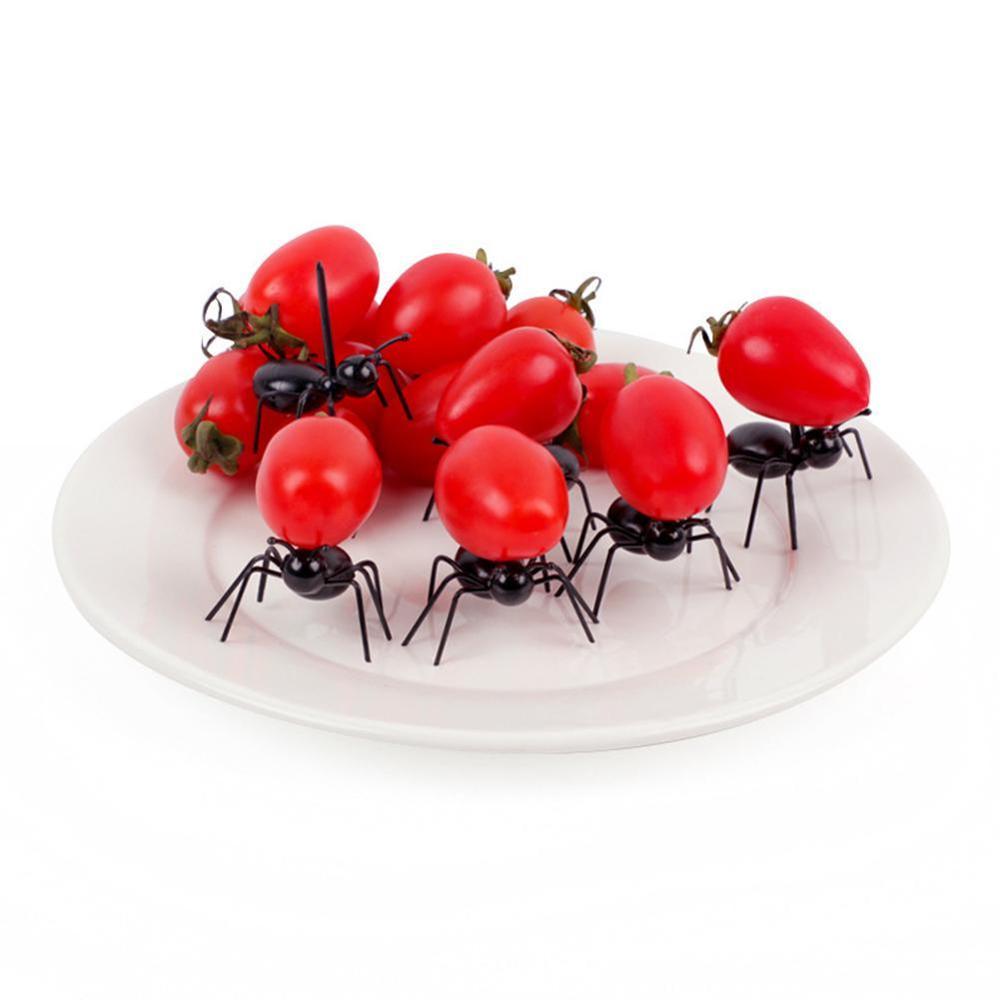 12 stks/set fruit vork herbruikbare leuke mier cake snack vorken vork fruit meerdere dessert gebruik voor servies p  h0 j 1