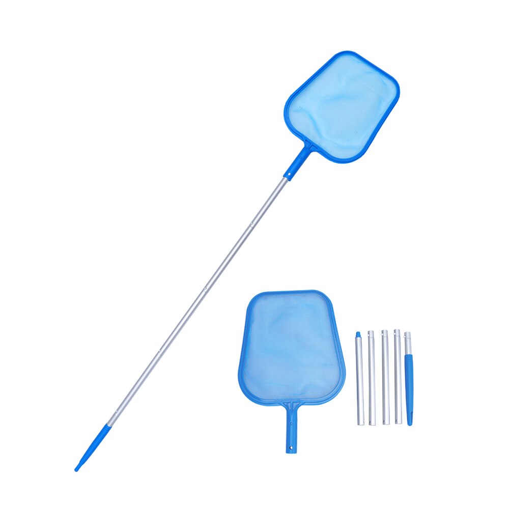 48 Inches 122cm Pool Leaf Rake Mesh Frame Net Skimmer Cleaner Swimming Pool Tool Blue