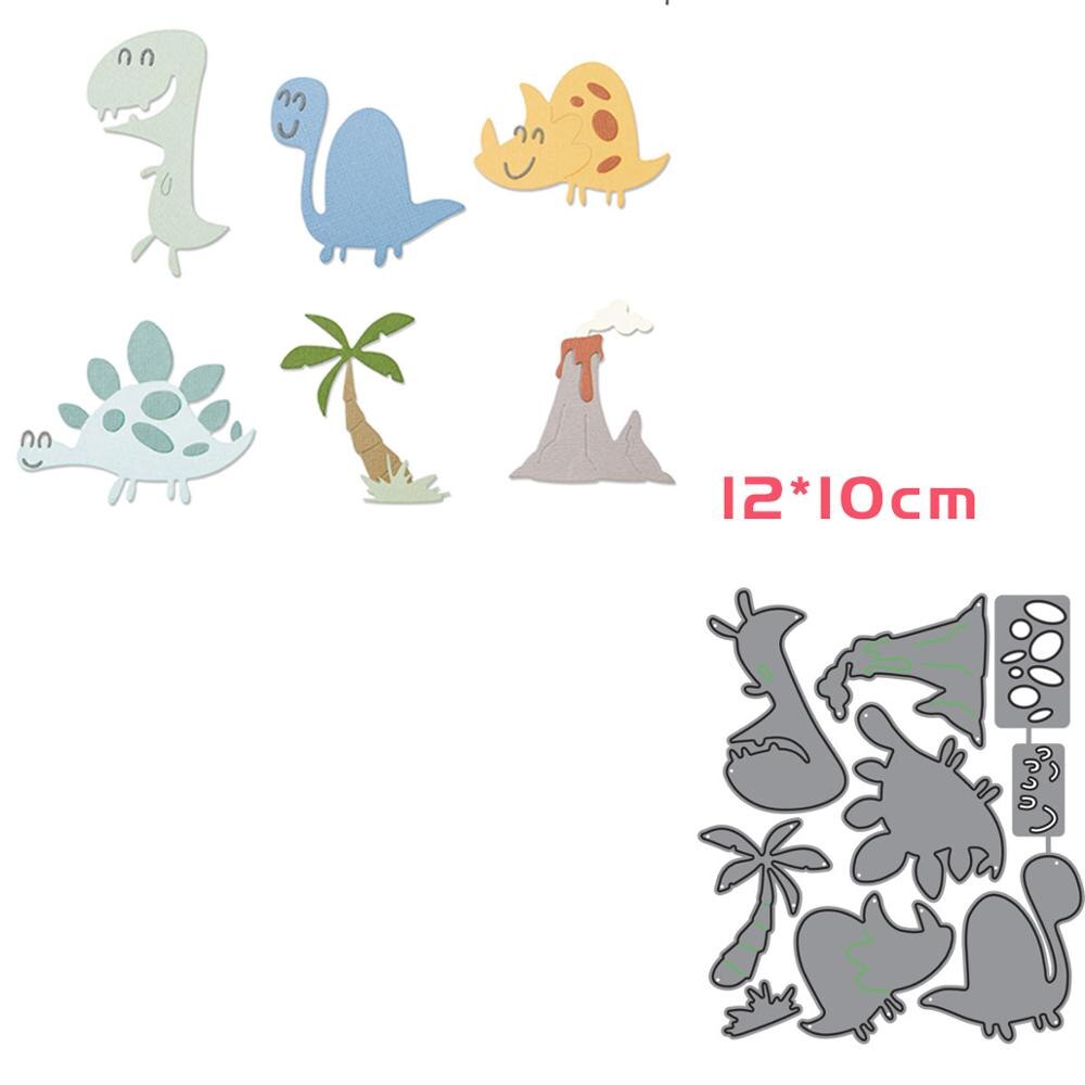 Dinosaurussen Thinlits Scrapbook Metalen Sterft Stansen Voor Papier Frame Sterven