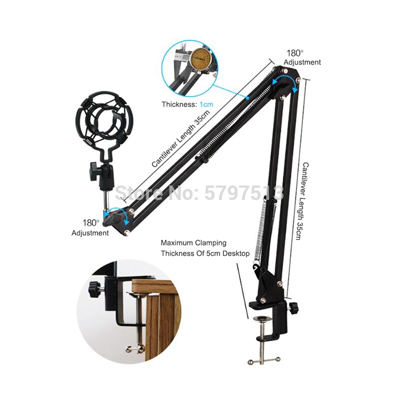 Bm 800 condenser studio recording podcast kaorake microphone mic kit set bm800 usb radio desktop for pc computer