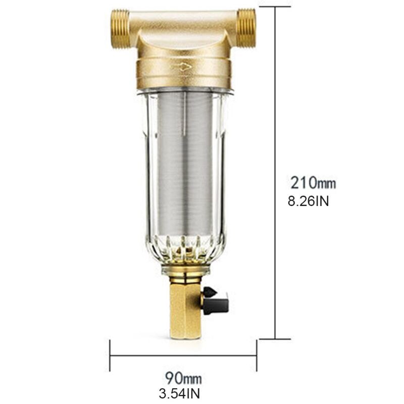 Filtre à eau purificateur avant canalisation d'eau du robinet pré-filtre lavage à la maison supprimer les sédiments de contaminants de rouille