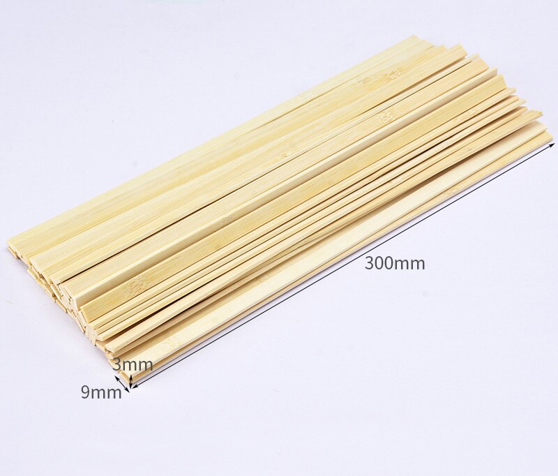 50 Pcs Round Bamboo Wooden Stick Rod Square Strip For Crafts Food Model Making For DIY Food Craft Useful Wood For Home DIY: B6