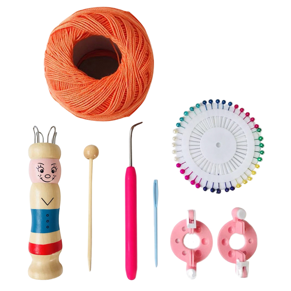Wooden Doll Knitting Loom Rope Weaving Tool Easy Rope Weaving Handmade Crafts Needlework Crochet Tool Knitter Accessory: C